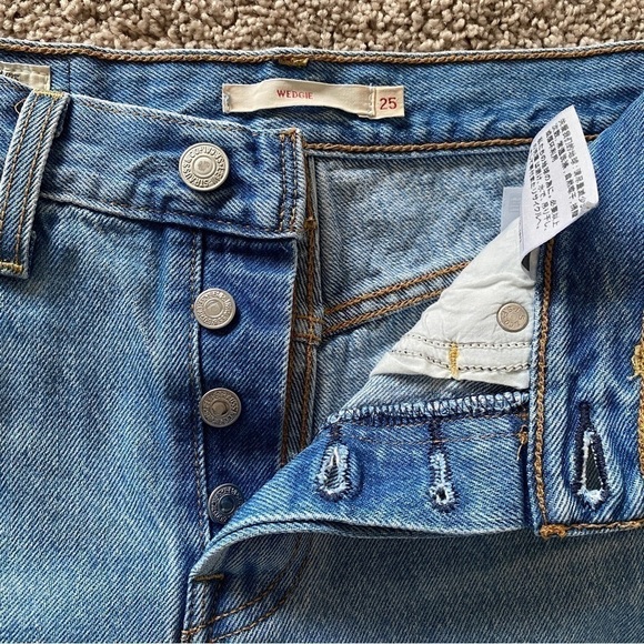 levis Wedgie Icon Fit Jeans High-Rise Button Fly 22861-0095 Size 25 - Picture 9 of 14